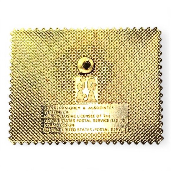 Vintage Postal Service Cat Stamp Lapel Pin By Jonathan Grey & Associates Gold - Picture 3 of 9